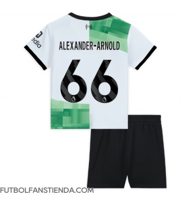 Liverpool Alexander-Arnold #66 Segunda Equipación Niños 2023-24 Manga Corta (+ Pantalones cortos)